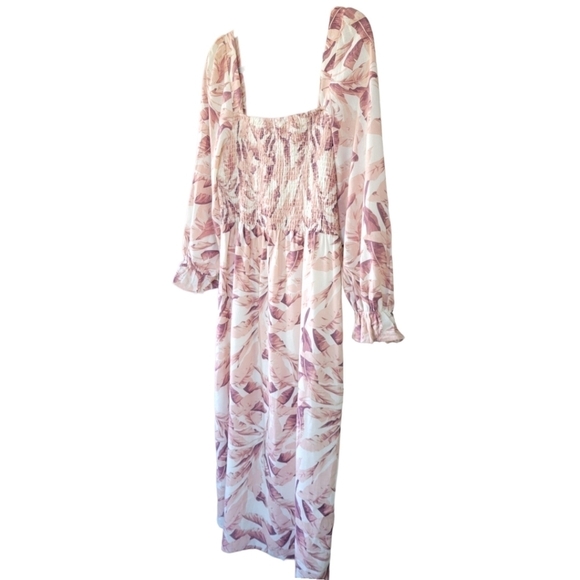 House of Harlow 1960 Sz M Tropical Floral Peasant Boho Midi Dress - Picture 11 of 15